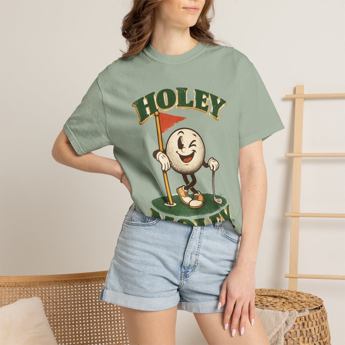 Holey Moley Golf T-Shirt — Vintage Cartoon Golf Ball Tee