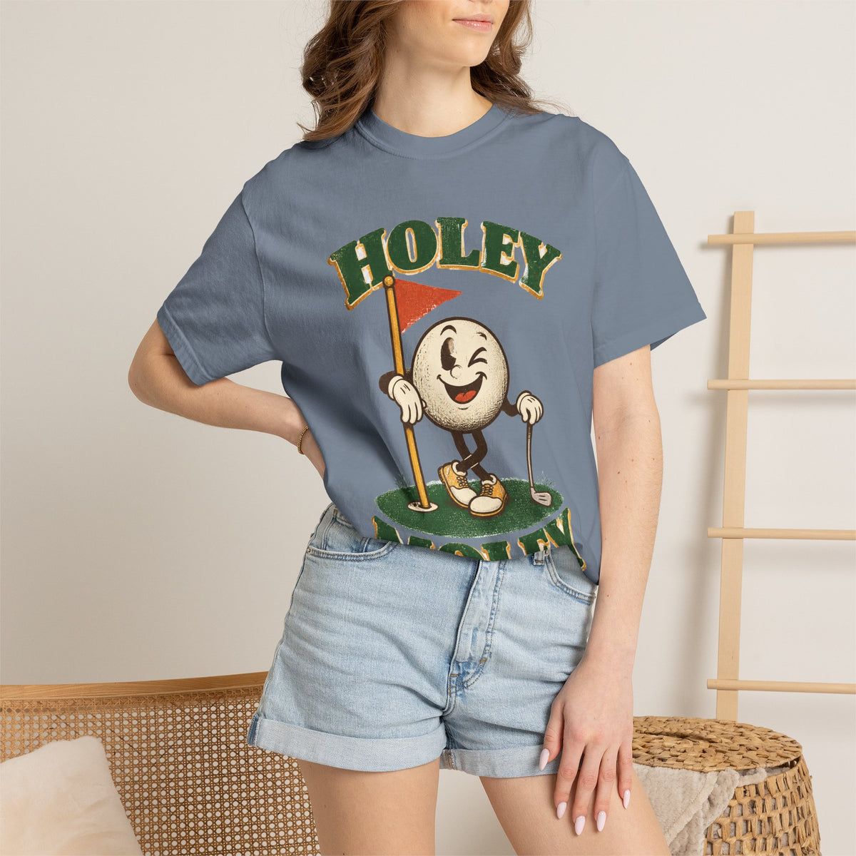 Holey Moley Golf T-Shirt — Vintage Cartoon Golf Ball Tee