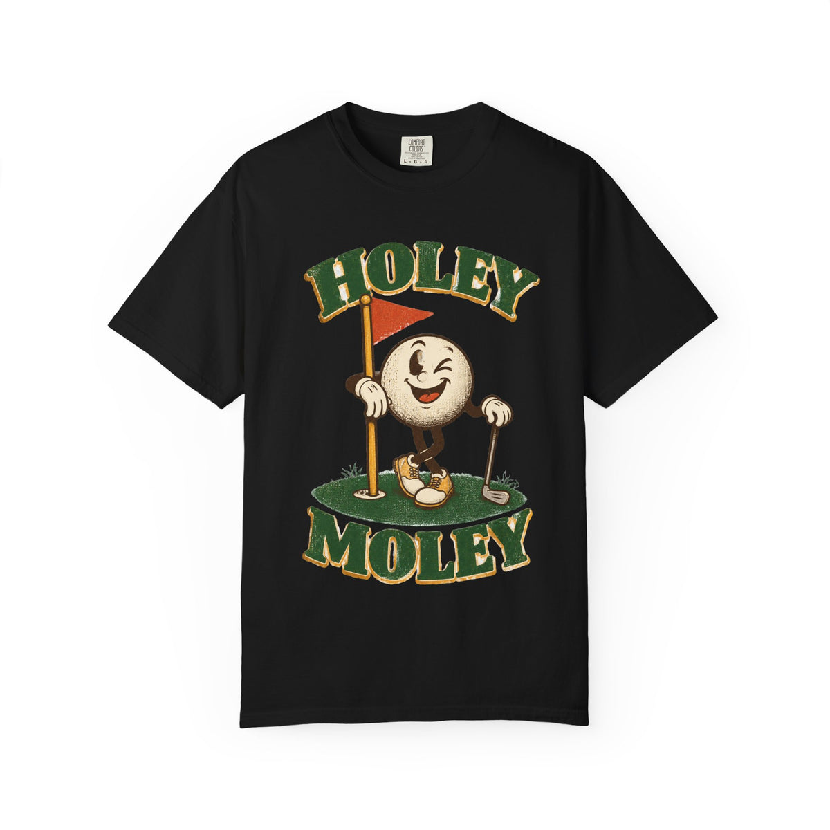 Holey Moley Golf T-Shirt — Vintage Cartoon Golf Ball Tee