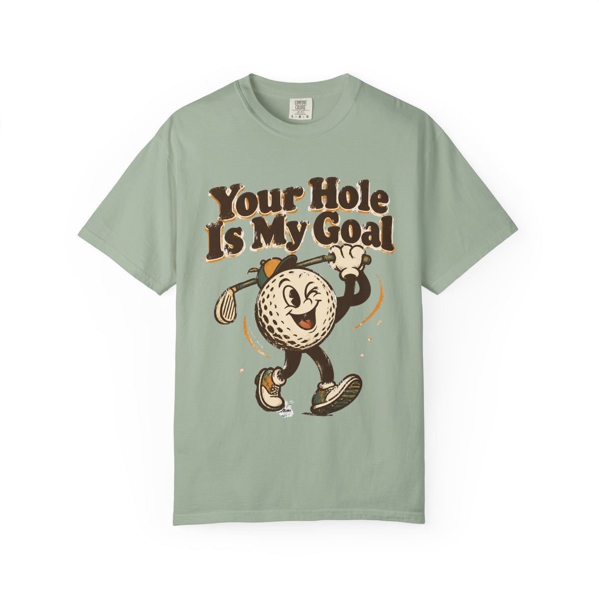 Golf Tee 'Your Hole Is My Goal' — Retro Golf Ball Graphic Shirt