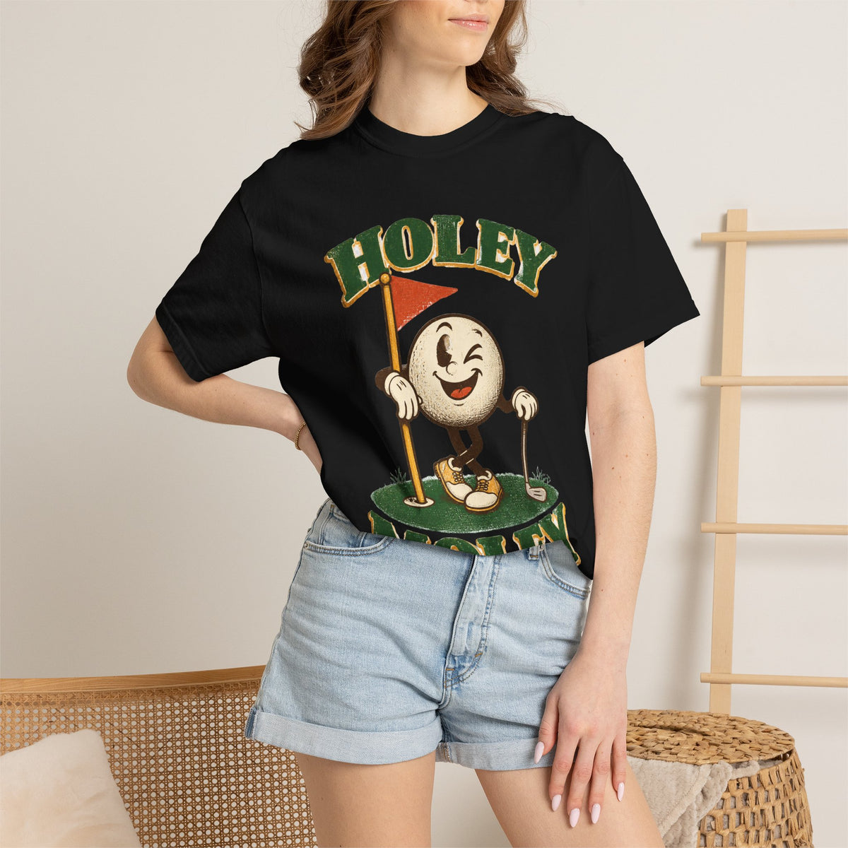 Holey Moley Golf T-Shirt — Vintage Cartoon Golf Ball Tee