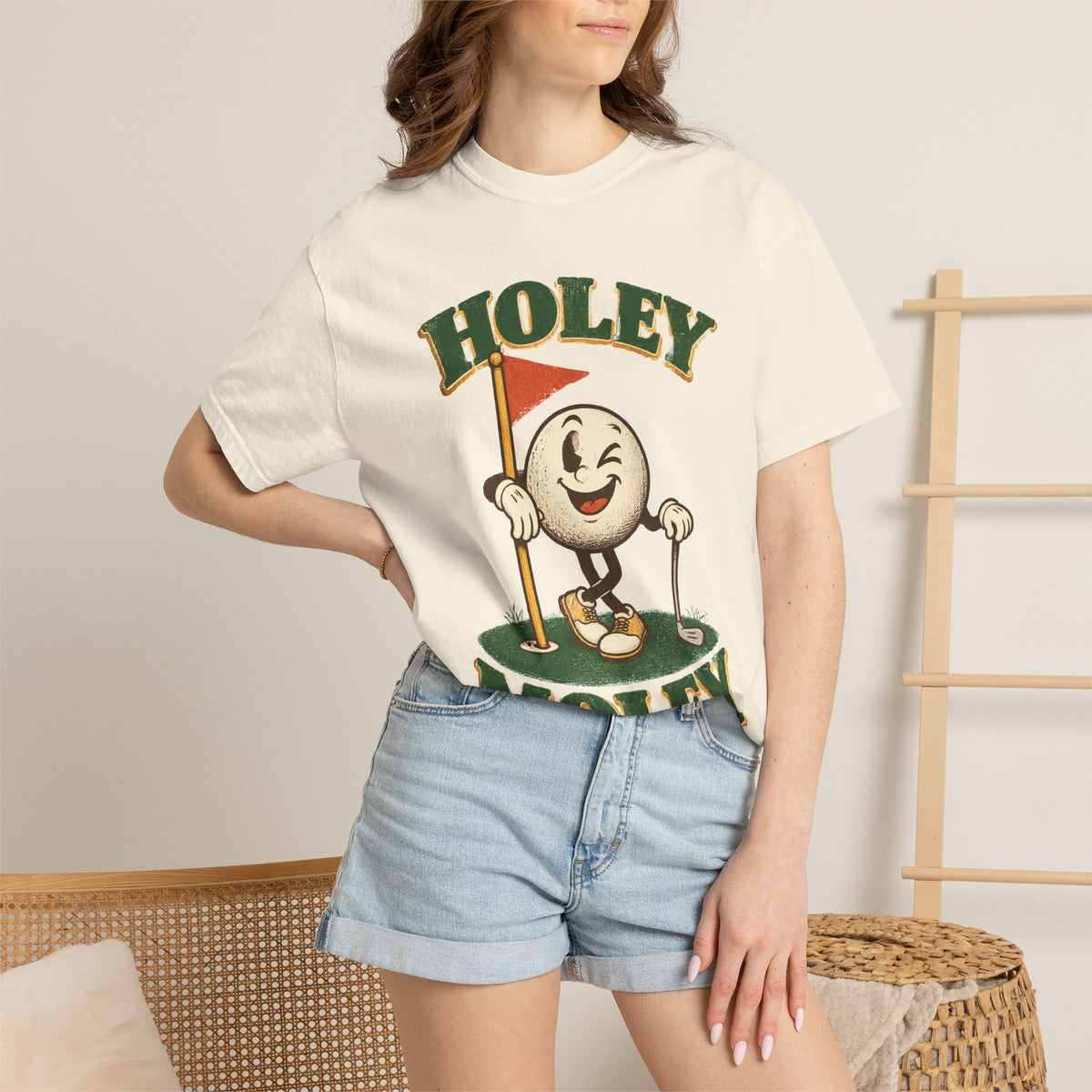 Holey Moley Golf T-Shirt — Vintage Cartoon Golf Ball Tee