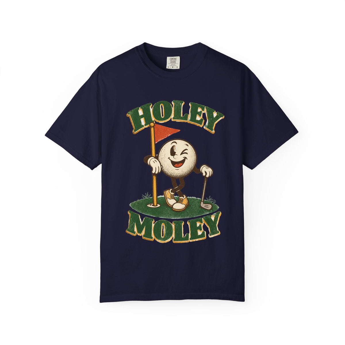 Holey Moley Golf T-Shirt — Vintage Cartoon Golf Ball Tee