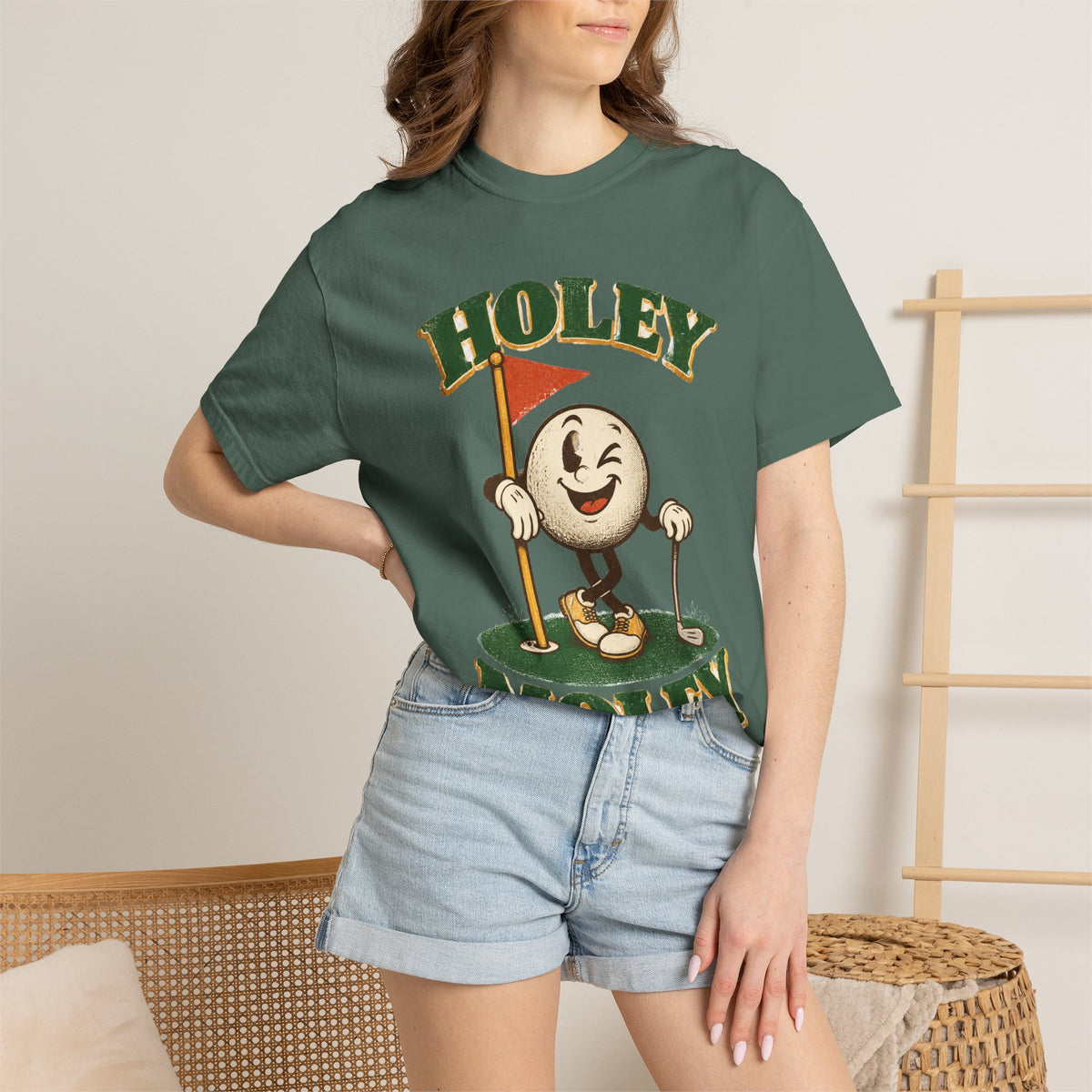 Holey Moley Golf T-Shirt — Vintage Cartoon Golf Ball Tee
