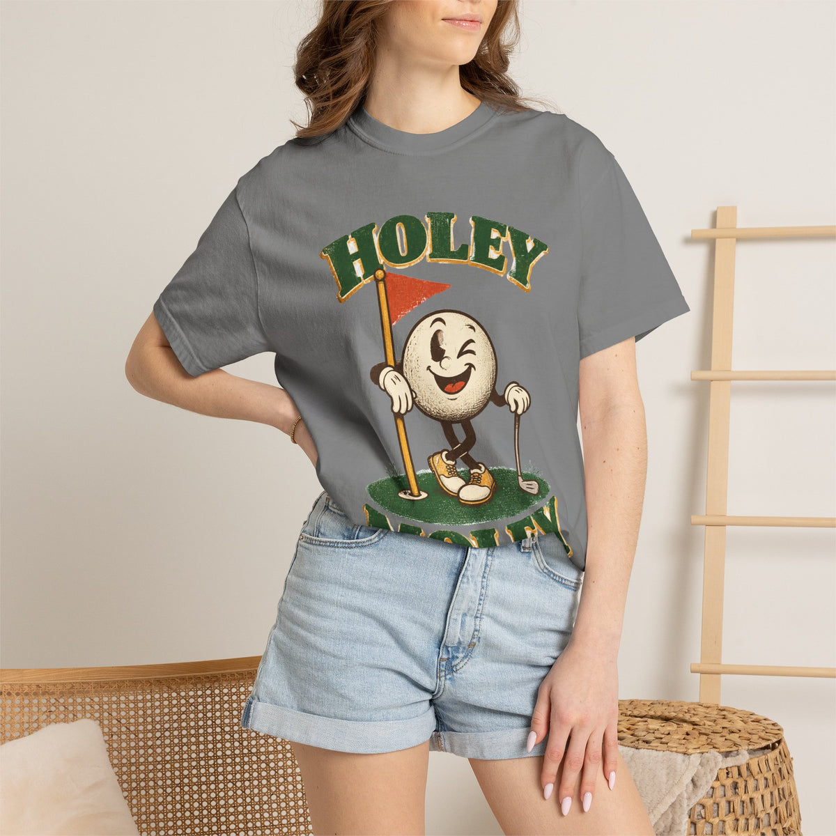 Holey Moley Golf T-Shirt — Vintage Cartoon Golf Ball Tee