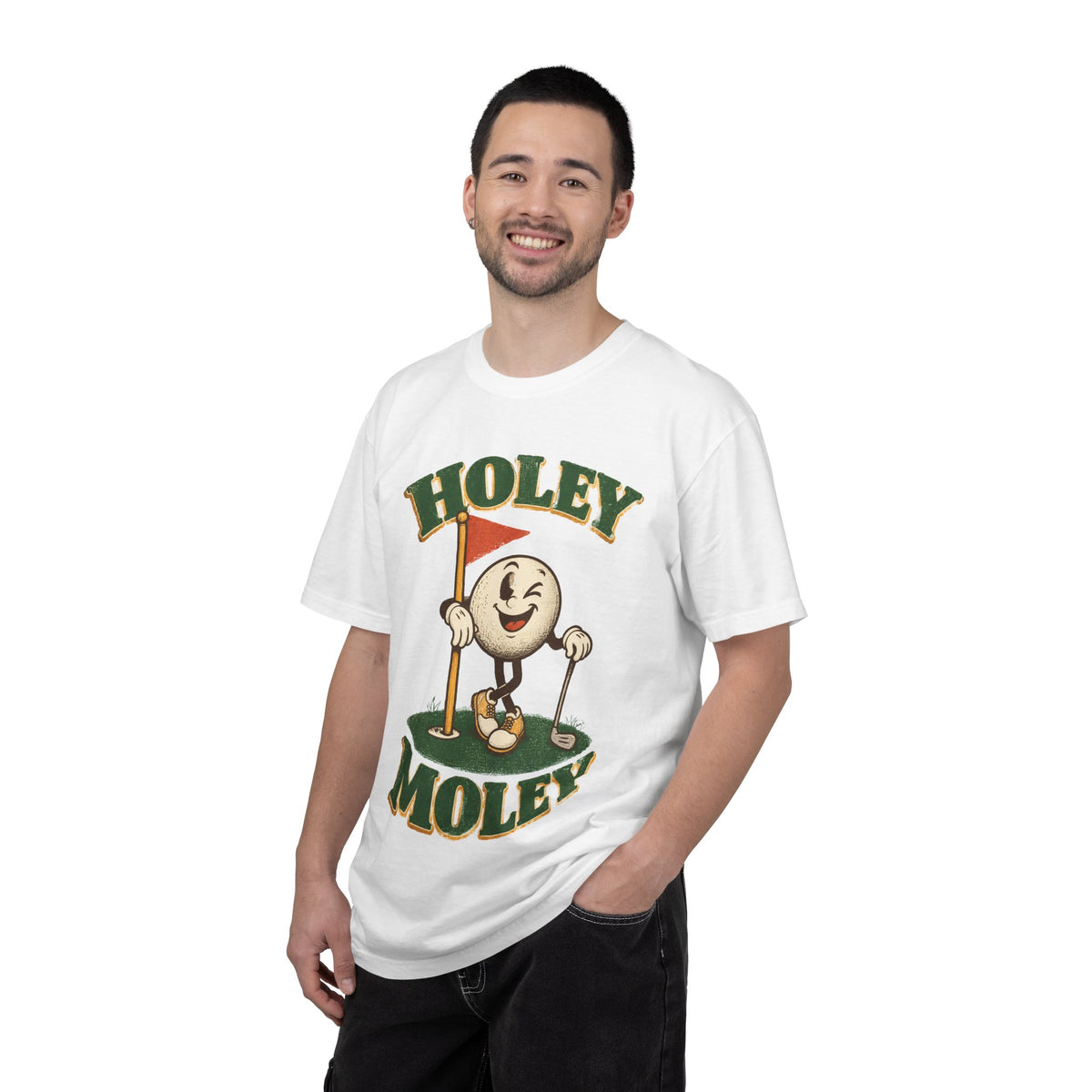 Holey Moley Golf T-Shirt — Vintage Cartoon Golf Ball Tee