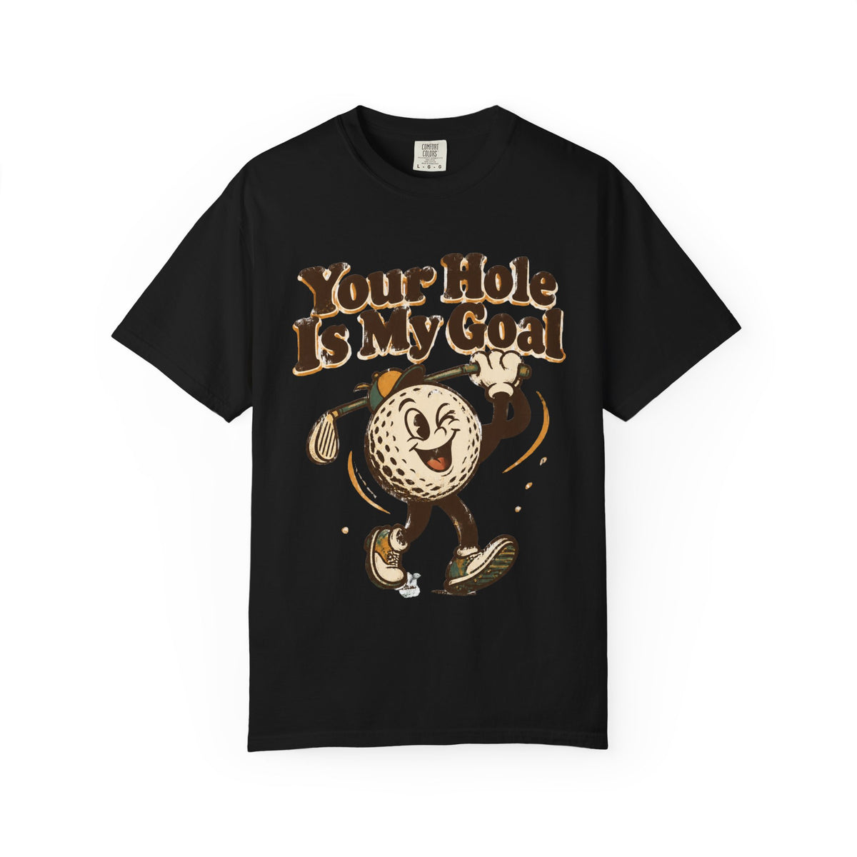 Golf Tee 'Your Hole Is My Goal' — Retro Golf Ball Graphic Shirt