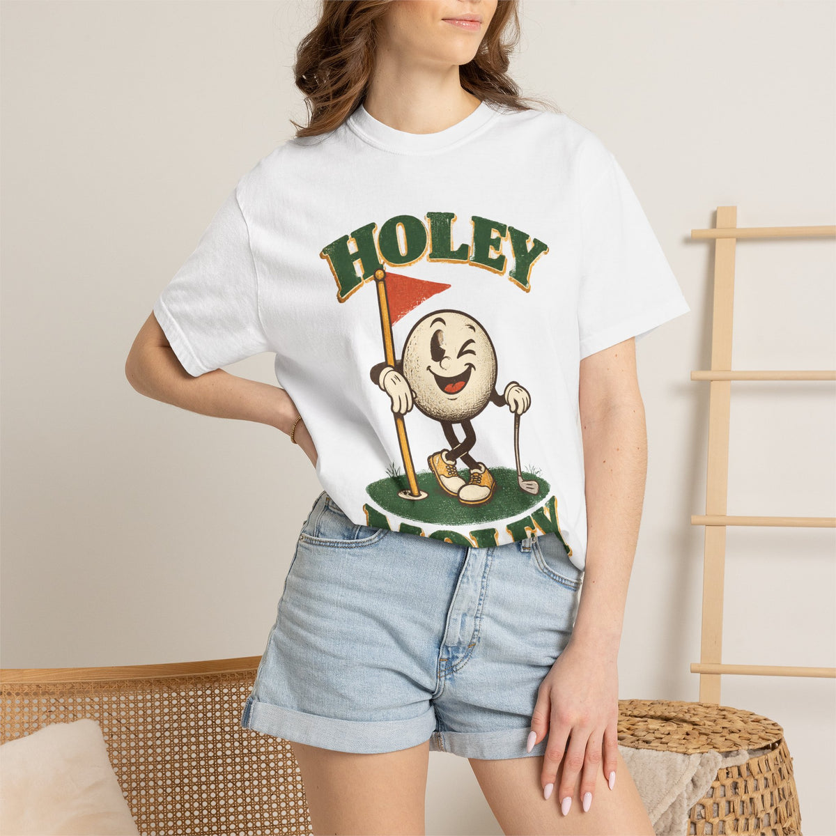 Holey Moley Golf T-Shirt — Vintage Cartoon Golf Ball Tee